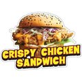 Signmission Chicken Sandwich Concession Stand Food Truck Sticker, 8" x 4.5", D-DC-8Chicken Sandwich D-DC-8 Crispy Chicken Sandwich19